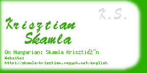 krisztian skamla business card